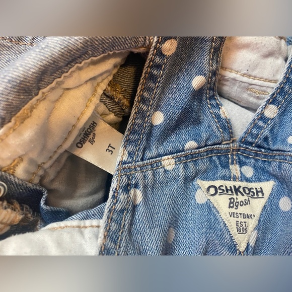 Oshkosh Polka Dot Overalls 3T - Picture 3 of 3